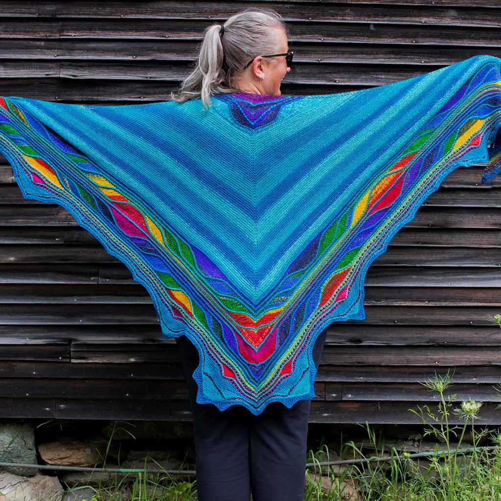 Vacation Butterfly Shawl Yarn Kit by Marin Melchior
