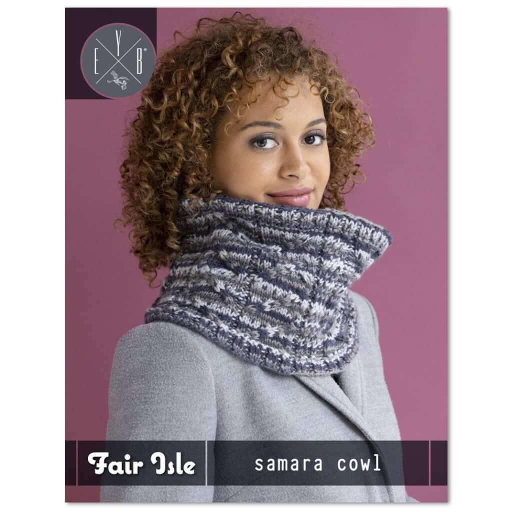 Cowl Knitting Pattern | Fair Isle-Samara Cowl Pattern by Fatimah Hinds Fair Isle Samara Cowl Knitting Pattern Yarn Designers Boutique