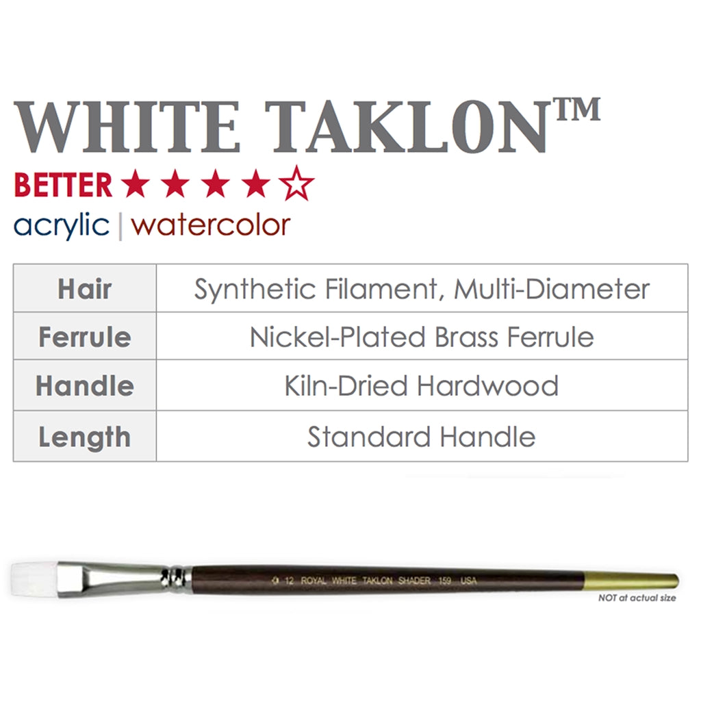 Paint Brush | Royal White Taklon Synthetic Filament Brushes Royal White Taklon Synthetic Filament Brushes Yarn Designers Boutique