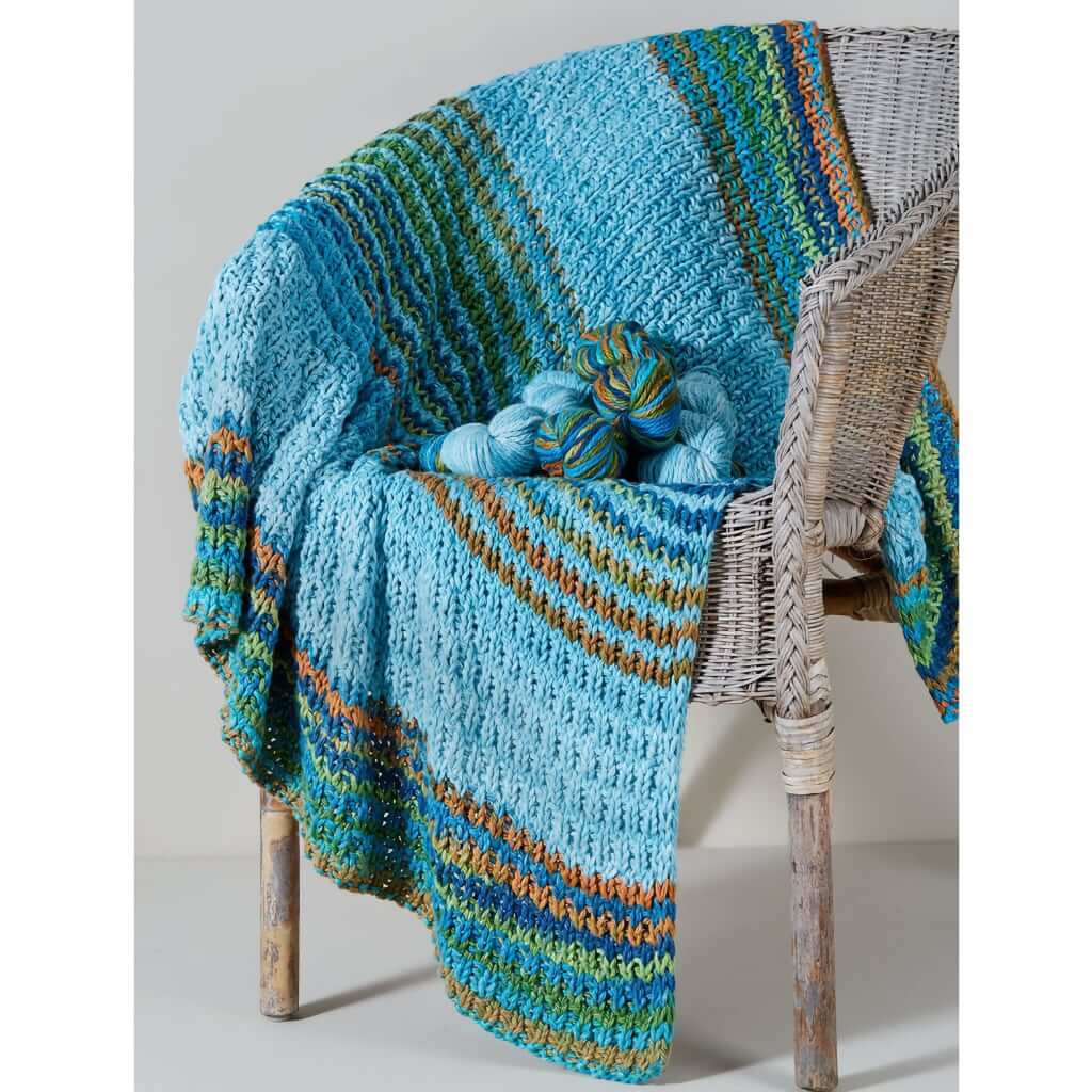Yedikule Knit Blanket Kit with Urth Galatea Chunky Yarn | Knitting Kit Yedikule Throw Knitting Kit Yarn Designers Boutique