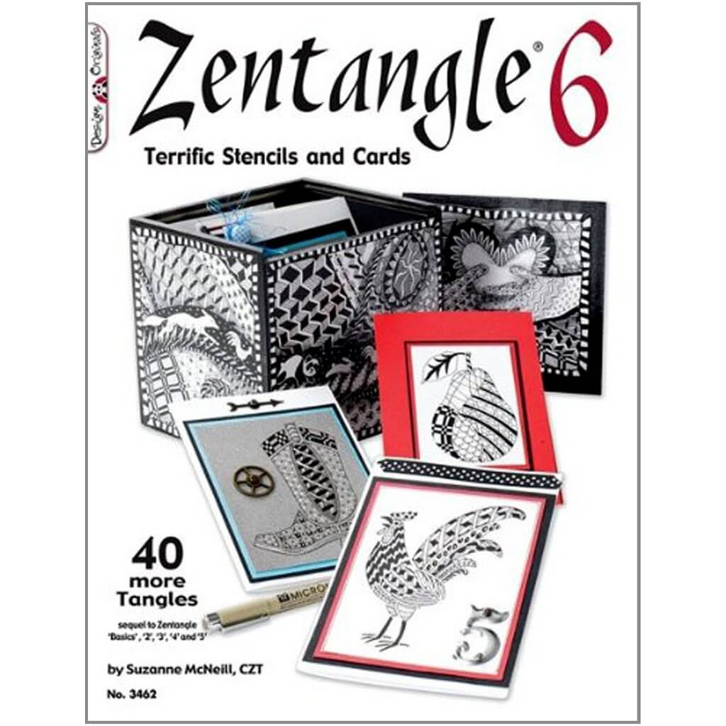 Zentangle 6: Terrific Stencils and Cards, A New Adventure in Zentangle Zentangle 6: Terrific Stencils and Cards Yarn Designers Boutique