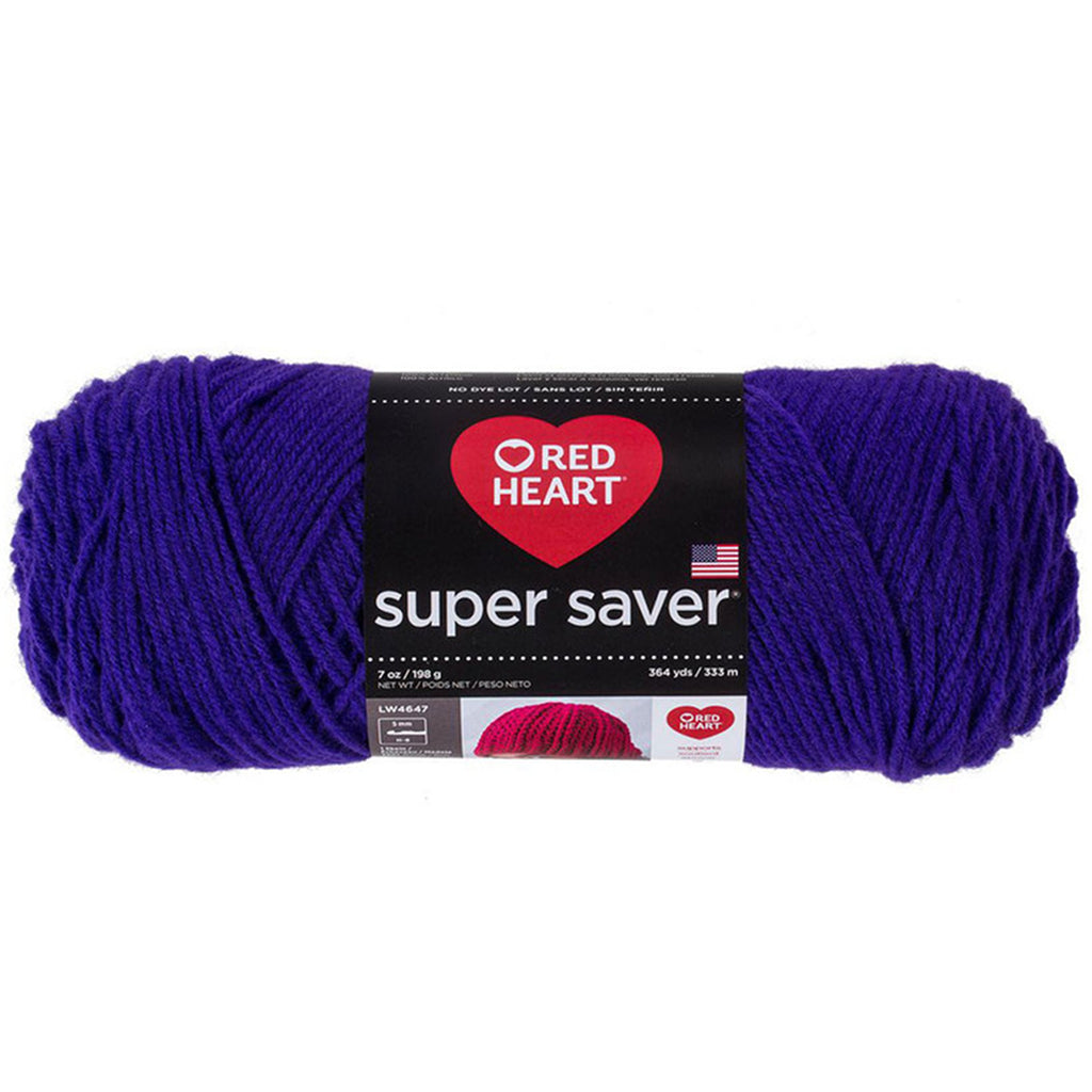 Super Saver Yarn Red Heart, Machine Washable & Dryable, Worsted Weight Super Saver Solids & Fleck Yarn by Red Heart Yarn Designers Boutique