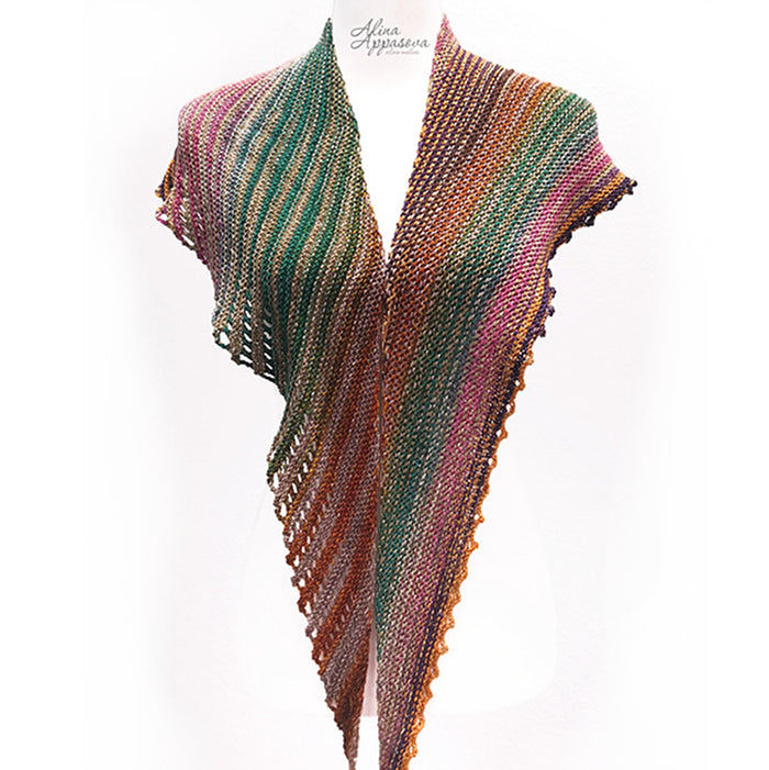 Anica Knit Shawl Kit | Urth Uneek Fingering & Shawl Knitting Pattern Anica Shawl Knitting Kit Yarn Designers Boutique