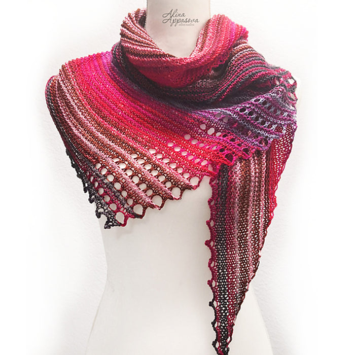 Anica Knit Shawl Kit | Urth Uneek Fingering & Shawl Knitting Pattern Anica Shawl Knitting Kit Yarn Designers Boutique