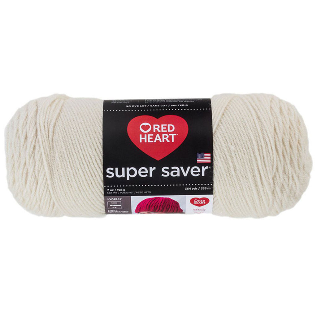 Super Saver Yarn Red Heart, Machine Washable & Dryable, Worsted Weight Super Saver Solids & Fleck Yarn by Red Heart Yarn Designers Boutique