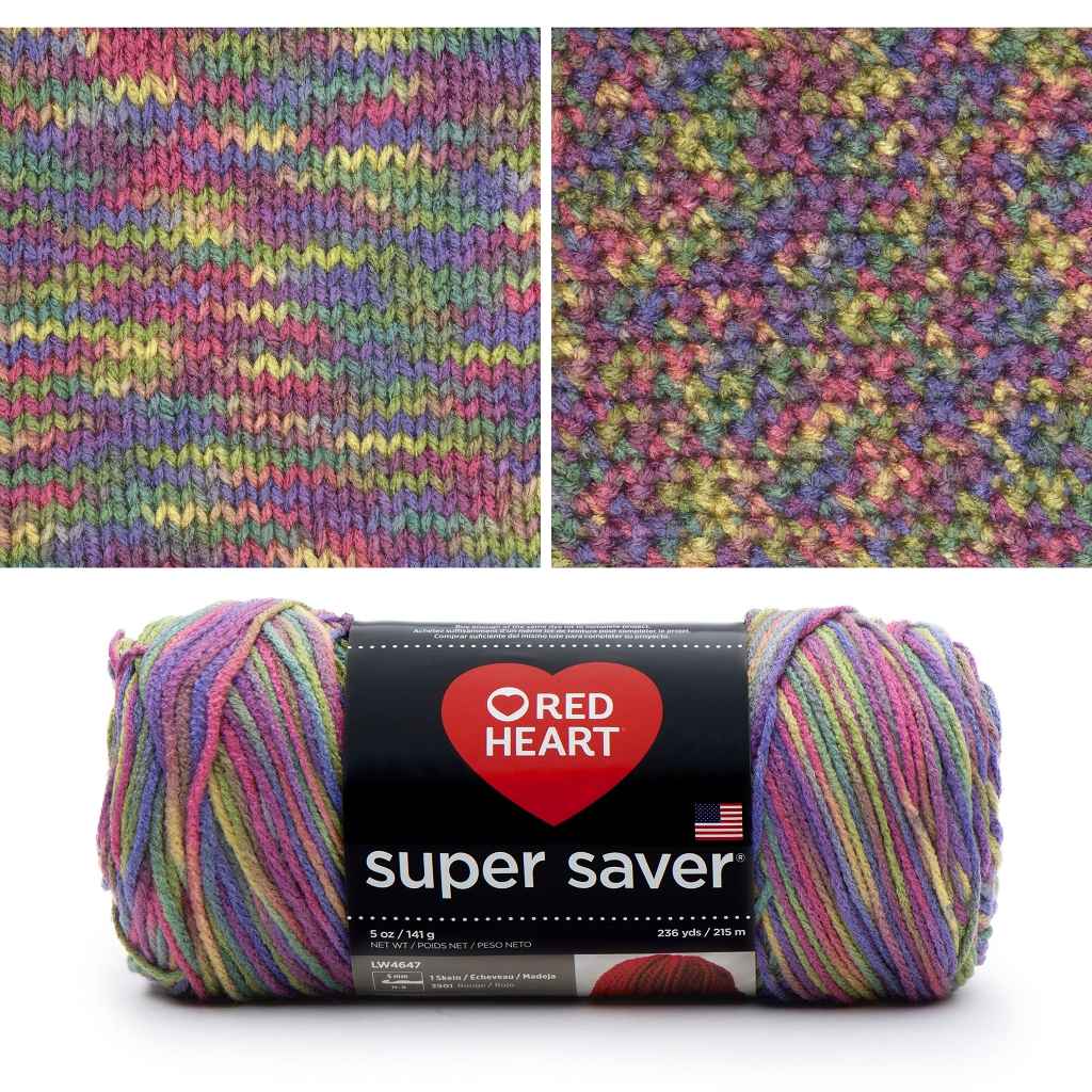 Super Saver, Easy Care, Machine Washable Yarn by Red Heart Super Saver Variegated Yarn by Red Heart Yarn Designers Boutique