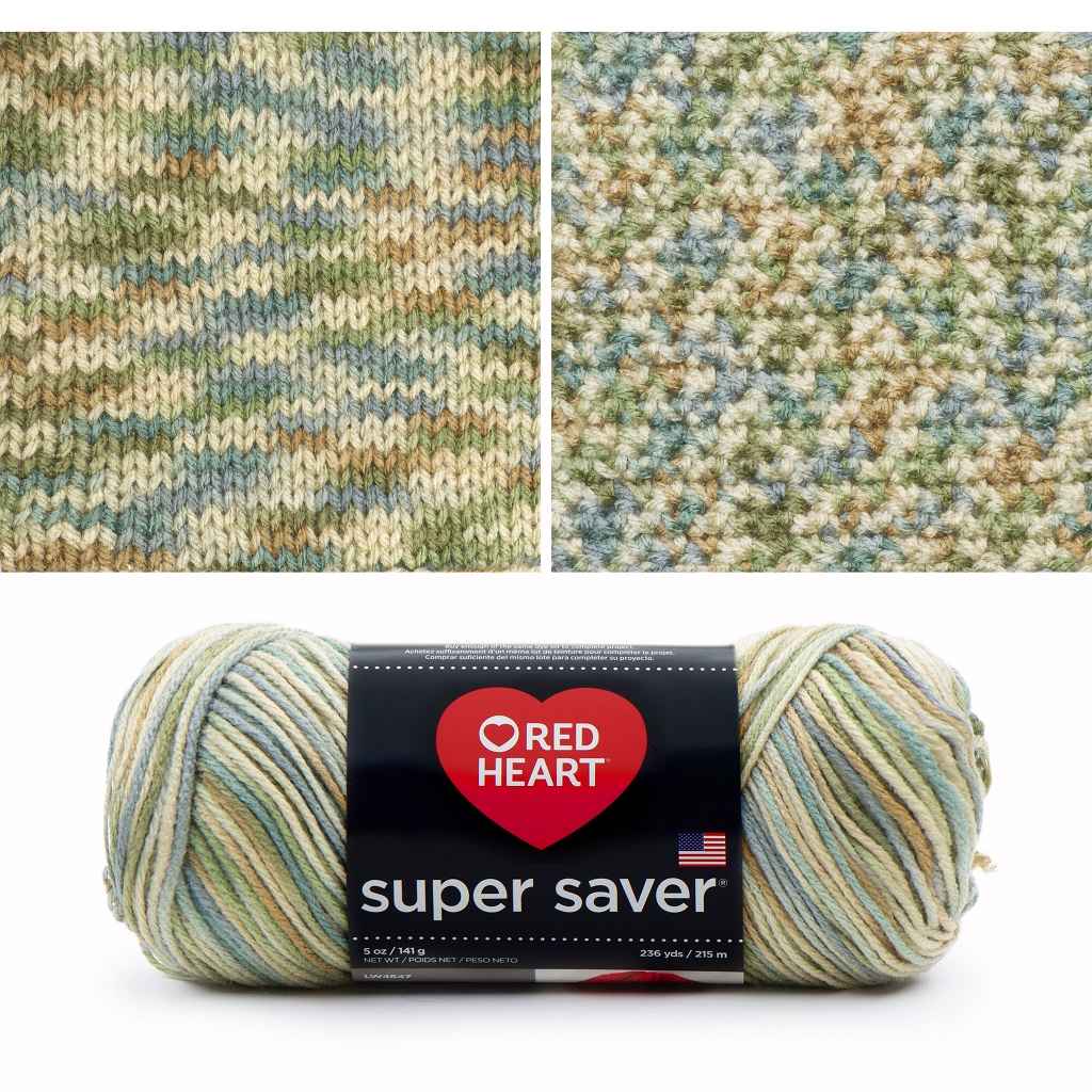 Super Saver, Easy Care, Machine Washable Yarn by Red Heart Super Saver Variegated Yarn by Red Heart Yarn Designers Boutique