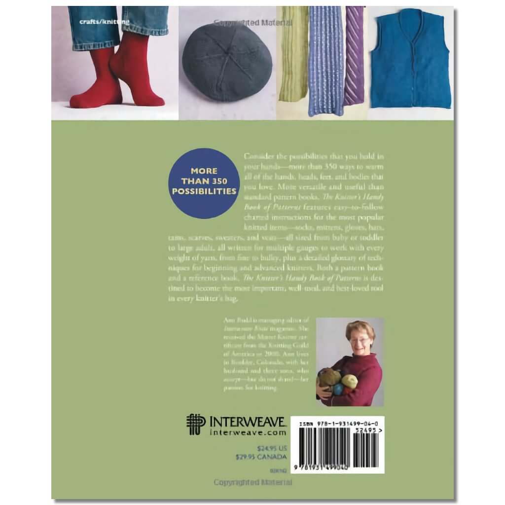 Knitter's Handy Book of Patterns | Last Knitting Pattern Book You Need The Knitter's Handy Book of Patterns by Ann Budd Yarn Designers Boutique