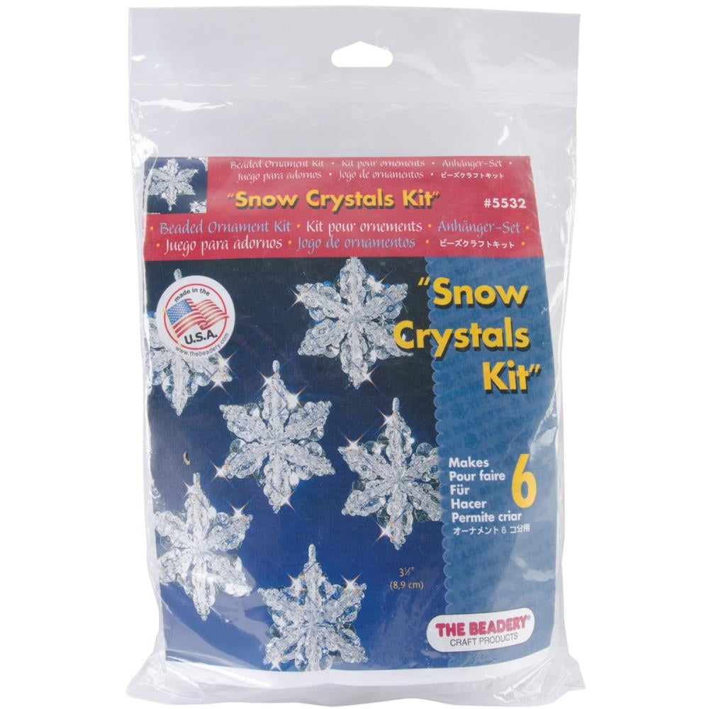 Beaded Christmas Ornaments Snowflake Crystals Christmas Decoration Kit Snowflake Crystal Formations Christmas Decorations, Beading Kit #5532 Yarn Designers Boutique