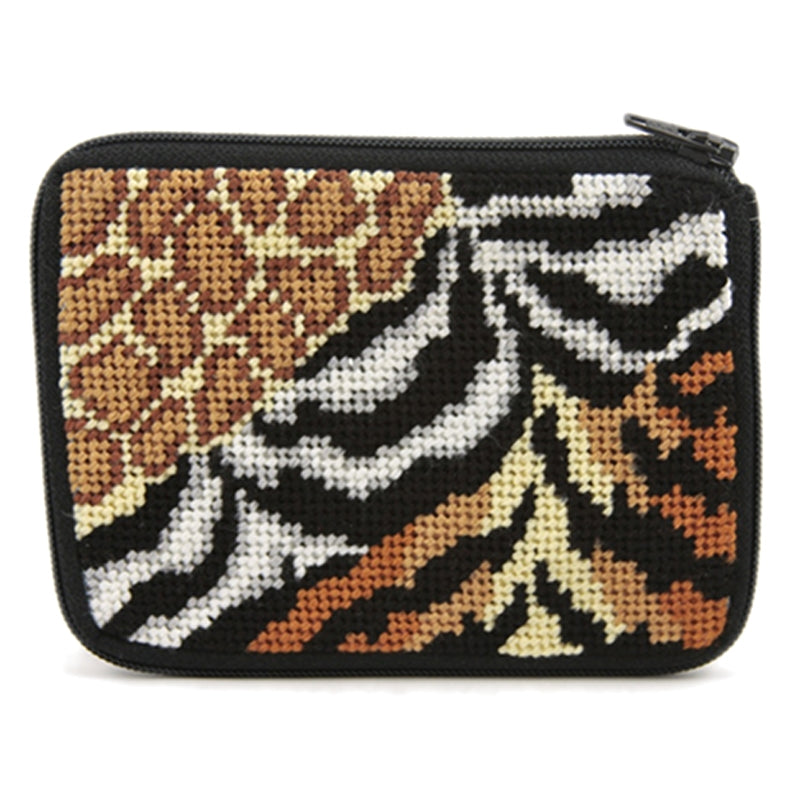 Beginner Needlepoint Kit, Stitch & Zip Coin Purse, Alice Peterson Co. Stitch & Zip Coin Purse Kits, Cross Stitch Yarn Designers Boutique