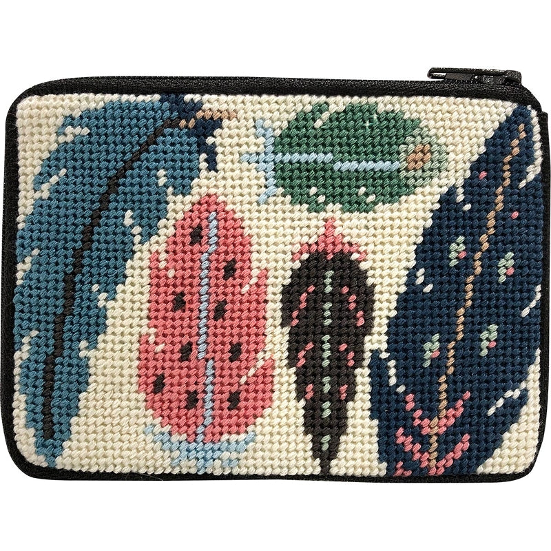 Beginner Needlepoint Kit, Stitch & Zip Coin Purse, Alice Peterson Co. Stitch & Zip Coin Purse Kits, Cross Stitch Yarn Designers Boutique