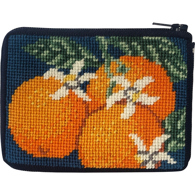  Beginner Needlepoint Kit, Stitch & Zip Coin Purse, Alice Peterson Co. Stitch & Zip Coin Purse Kits, Cross Stitch Yarn Designers Boutique