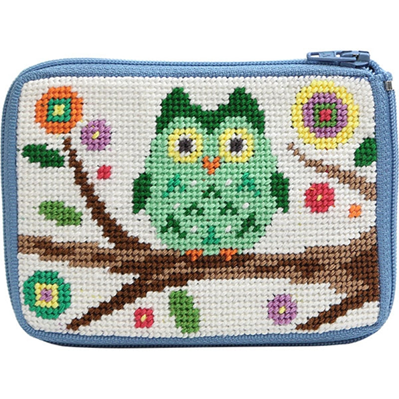 Beginner Needlepoint Kit, Stitch & Zip Coin Purse, Alice Peterson Co. Stitch & Zip Coin Purse Kits, Cross Stitch Yarn Designers Boutique