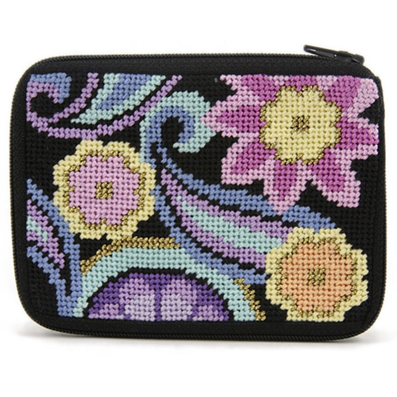 Beginner Needlepoint Kit, Stitch & Zip Coin Purse, Alice Peterson Co. Stitch & Zip Coin Purse Kits, Cross Stitch Yarn Designers Boutique
