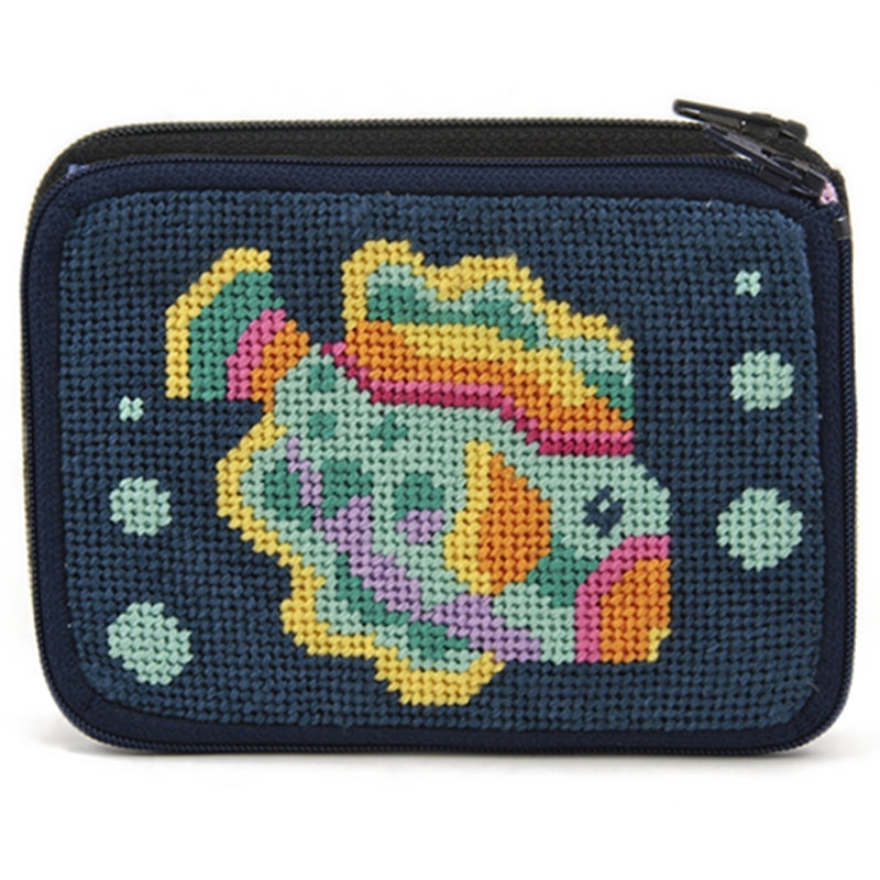  Beginner Needlepoint Kit, Stitch & Zip Coin Purse, Alice Peterson Co. Stitch & Zip Coin Purse Kits, Cross Stitch Yarn Designers Boutique