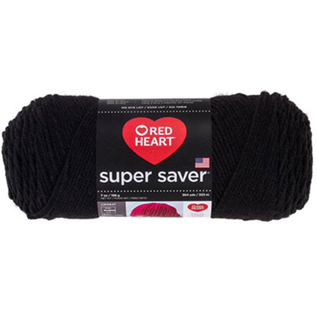 Super Saver Yarn Red Heart, Machine Washable & Dryable, Worsted Weight Super Saver Solids & Fleck Yarn by Red Heart Yarn Designers Boutique