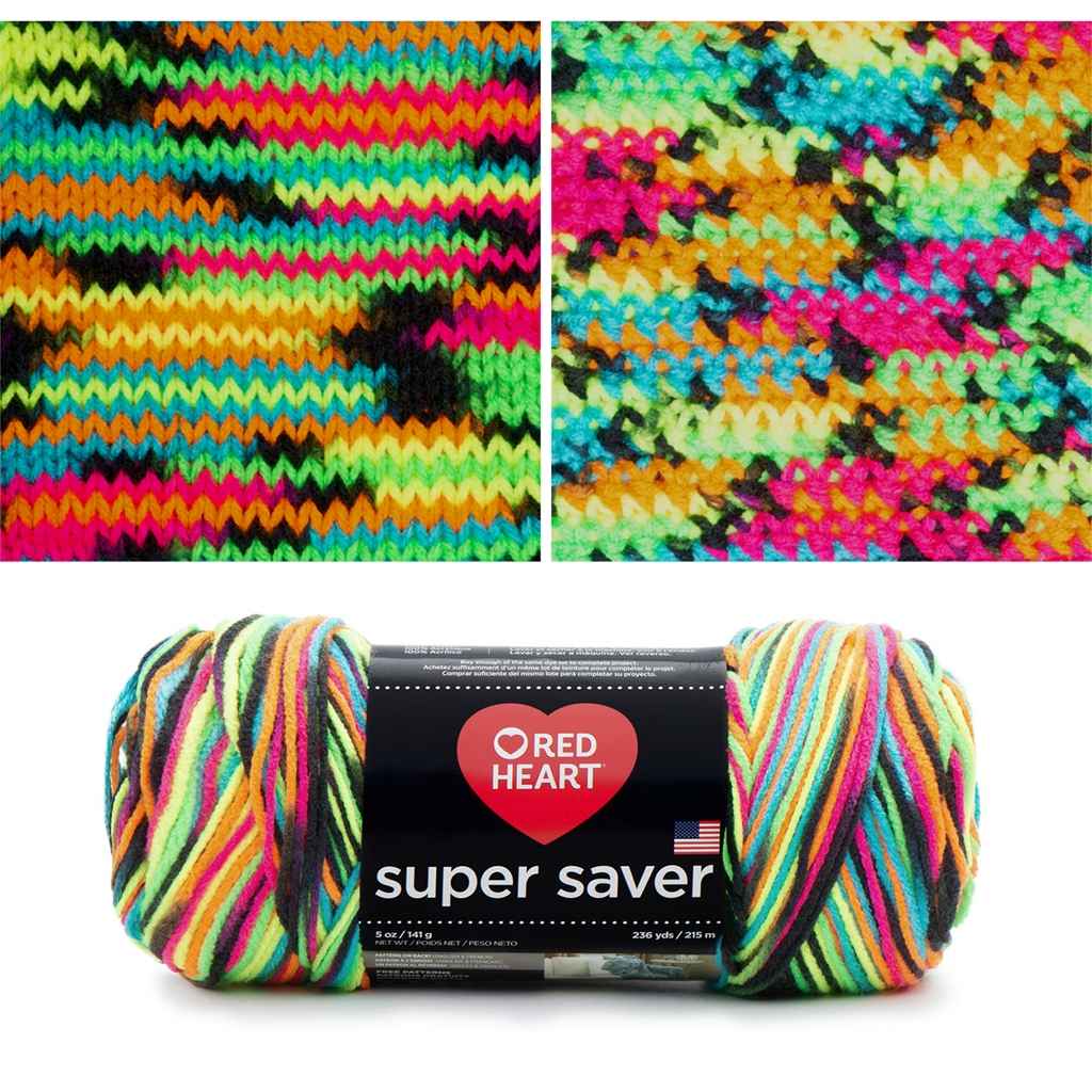 Super Saver, Easy Care, Machine Washable Yarn by Red Heart Super Saver Variegated Yarn by Red Heart Yarn Designers Boutique