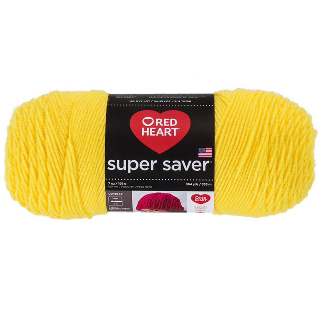 Super Saver Yarn Red Heart, Machine Washable & Dryable, Worsted Weight Super Saver Solids & Fleck Yarn by Red Heart Yarn Designers Boutique