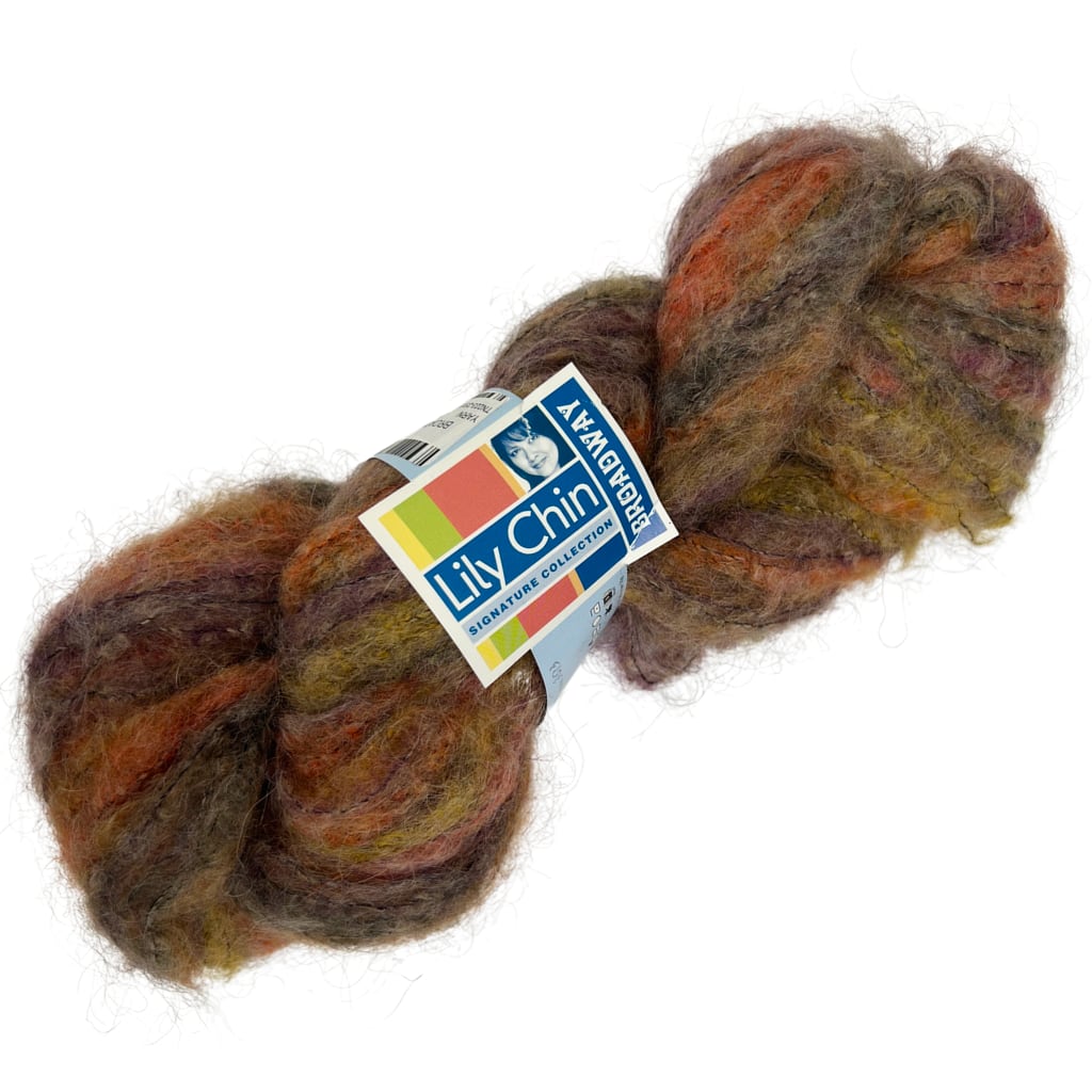 Lily Chin Yarn, Broadway Wool Mohair Yarn, Orange #3513 Broadway Yarn by Lily Chin Yarn Designers Boutique