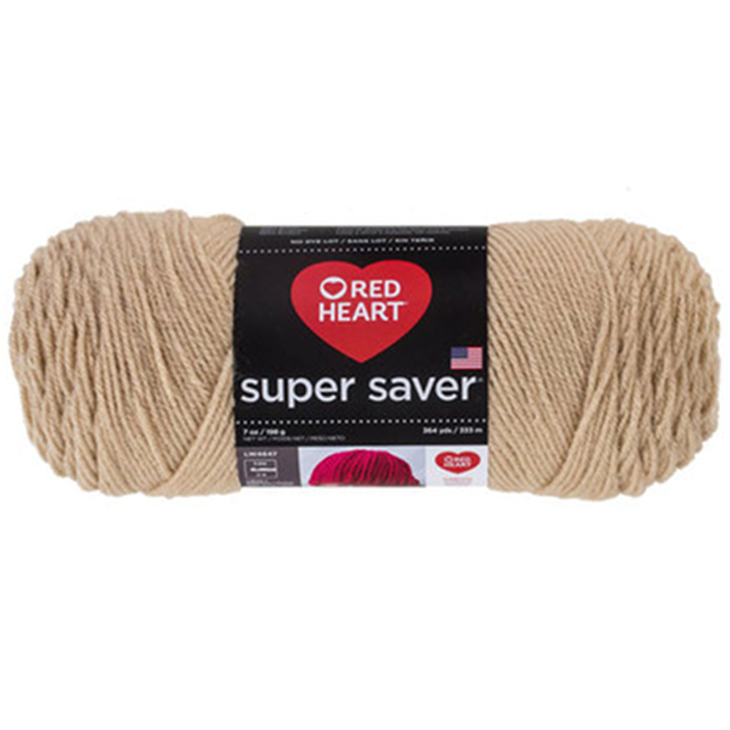 Super Saver Yarn Red Heart, Machine Washable & Dryable, Worsted Weight Super Saver Solids & Fleck Yarn by Red Heart Yarn Designers Boutique