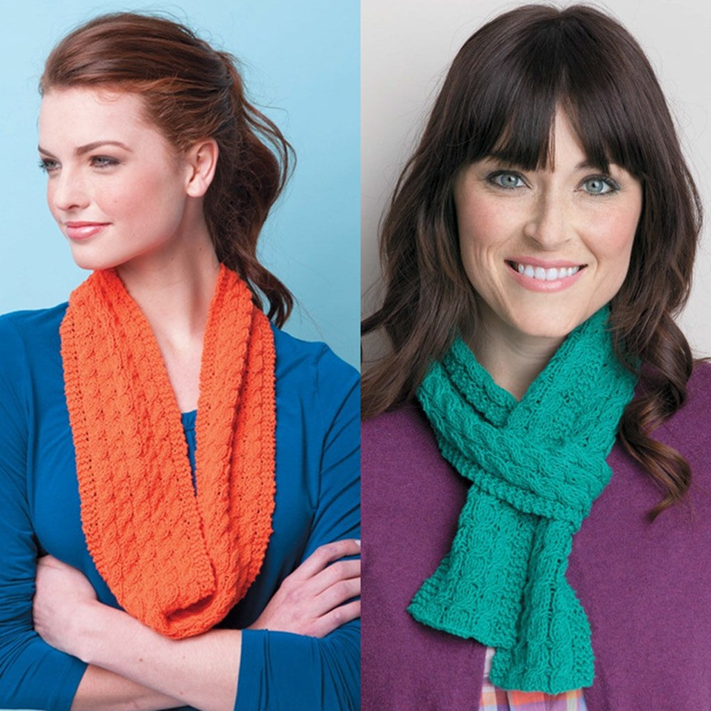 Knit Scarves & Cowls, Leisure Arts, Mix and Match Stitches & Yarn Knit Scarves & Cowls, Leisure Arts Yarn Designers Boutique