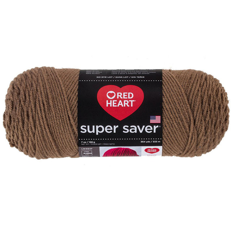 Super Saver Yarn Red Heart, Machine Washable & Dryable, Worsted Weight Super Saver Solids & Fleck Yarn by Red Heart Yarn Designers Boutique