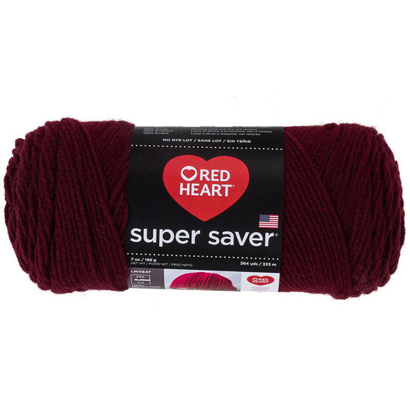 Super Saver Yarn Red Heart, Machine Washable & Dryable, Worsted Weight Super Saver Solids & Fleck Yarn by Red Heart Yarn Designers Boutique