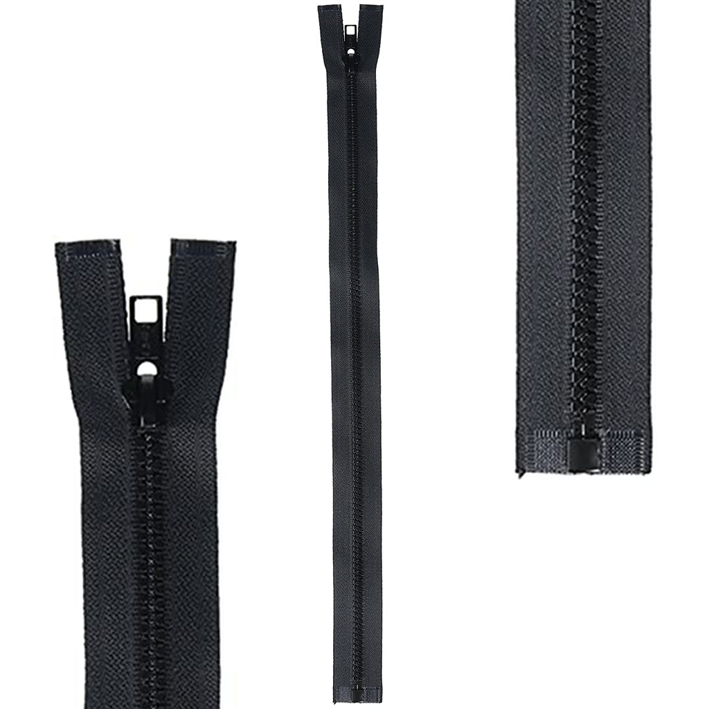 Zipper | Plastic Teeth Polyester Open End Zipper for Sportswear Sportswear Zipper, Single Slider, Easy Zip 22”-30” Yarn Designers Boutique