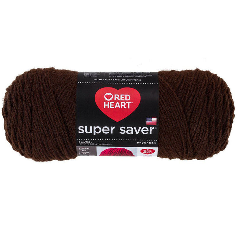 Super Saver Yarn Red Heart, Machine Washable & Dryable, Worsted Weight Super Saver Solids & Fleck Yarn by Red Heart Yarn Designers Boutique