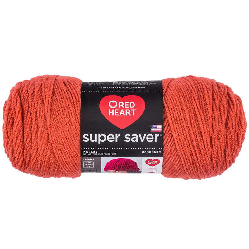 Super Saver Yarn Red Heart, Machine Washable & Dryable, Worsted Weight Super Saver Solids & Fleck Yarn by Red Heart Yarn Designers Boutique