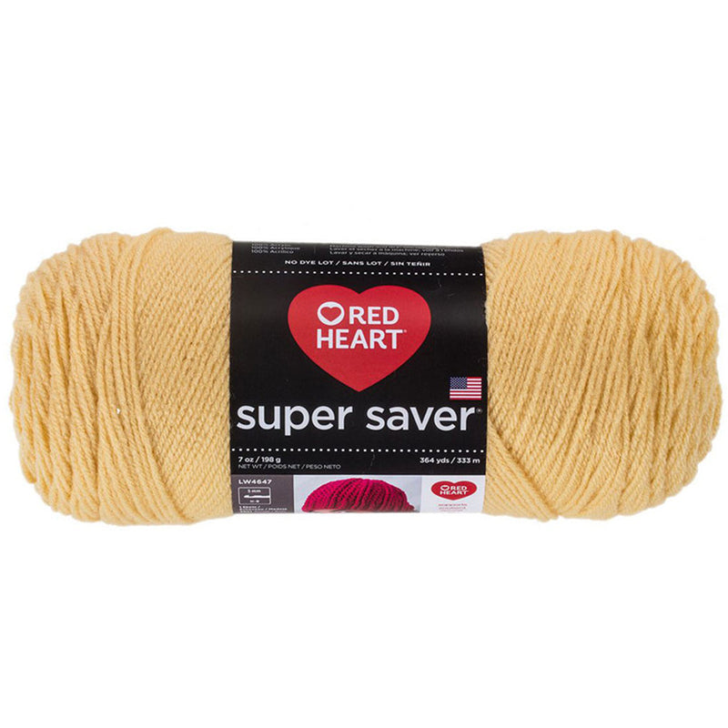 Super Saver Yarn Red Heart, Machine Washable & Dryable, Worsted Weight Super Saver Solids & Fleck Yarn by Red Heart Yarn Designers Boutique