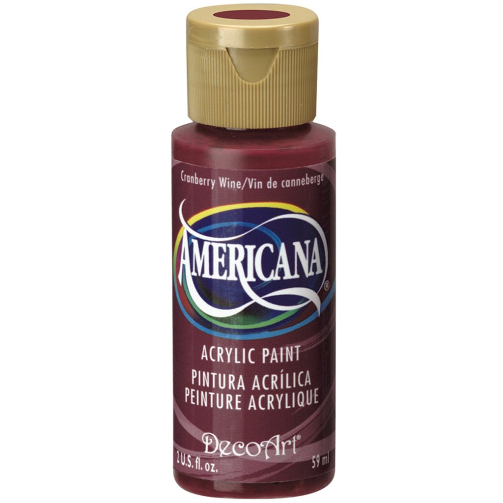 acrylic paint Decoart Americana Acrylic Paint 2 Ounce Bottle Cranberry Wine DA112