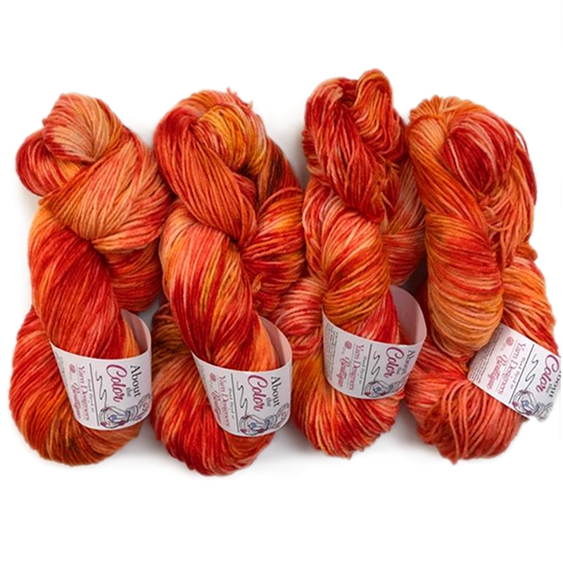 DK Yarn | Orange Yarn | Hand Dyed Yarn Superwash Merino, Creamsicle Creamsicle, DK, 100% Superwash Merino Yarn Designers Boutique