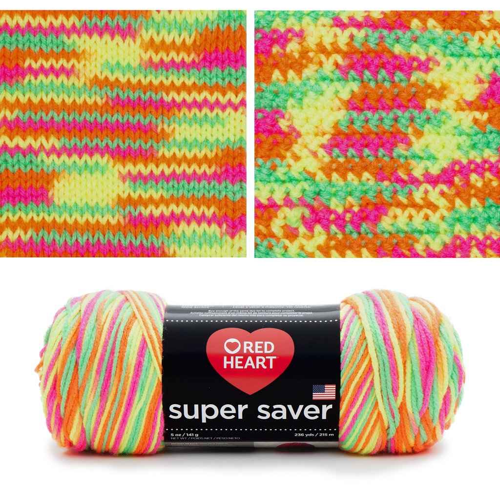 Super Saver, Easy Care, Machine Washable Yarn by Red Heart Super Saver Variegated Yarn by Red Heart Yarn Designers Boutique