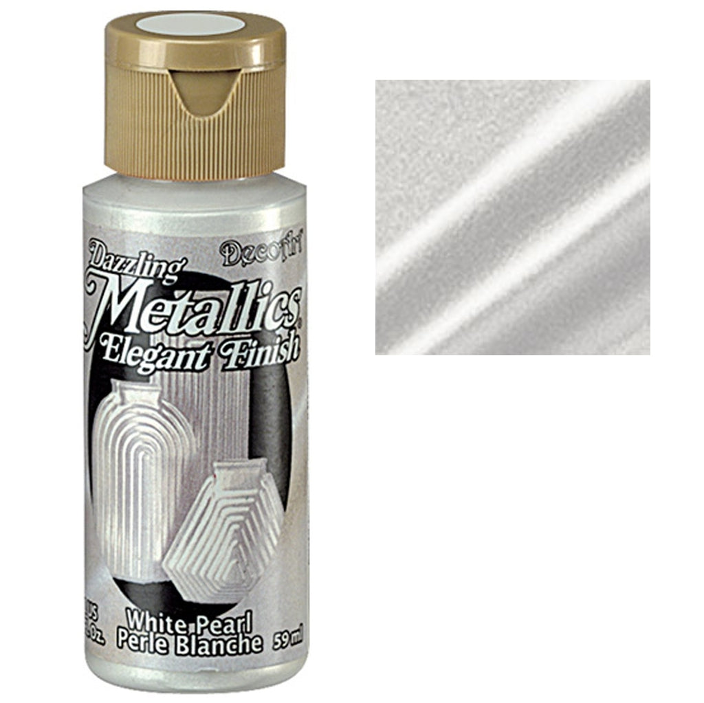 Metallic Acrylic Paint | Dazzling Metallics DecoArt Craft Paint Dazzling Metallic, DecoArt 2 Ounce Bottle Yarn Designers Boutique