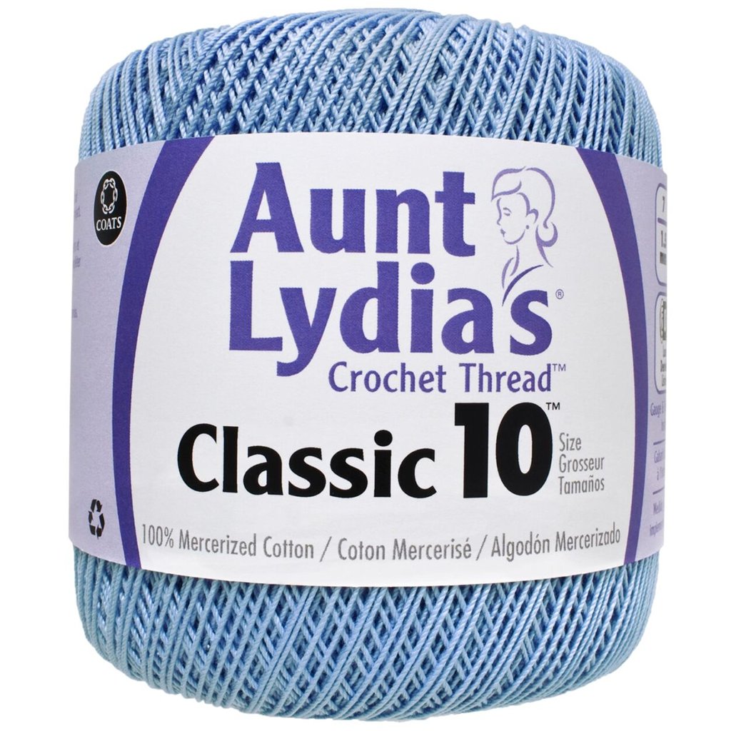 Crochet Thread, Aunt Lydia's Crochet Cotton Classic Size 10, Lace Yarn Aunt Lydias Crochet Thread, Classic Size 10 Lace Weight Yarn Designers Boutique