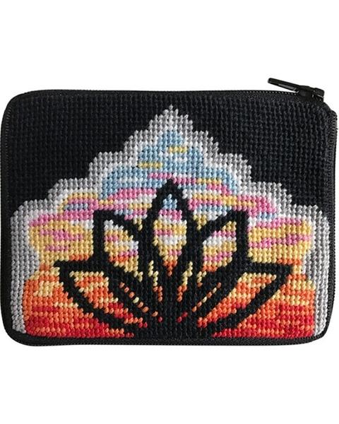 Beginner Needlepoint Kit, Stitch & Zip Coin Purse, Alice Peterson Co. Stitch & Zip Coin Purse Kits, Cross Stitch Yarn Designers Boutique