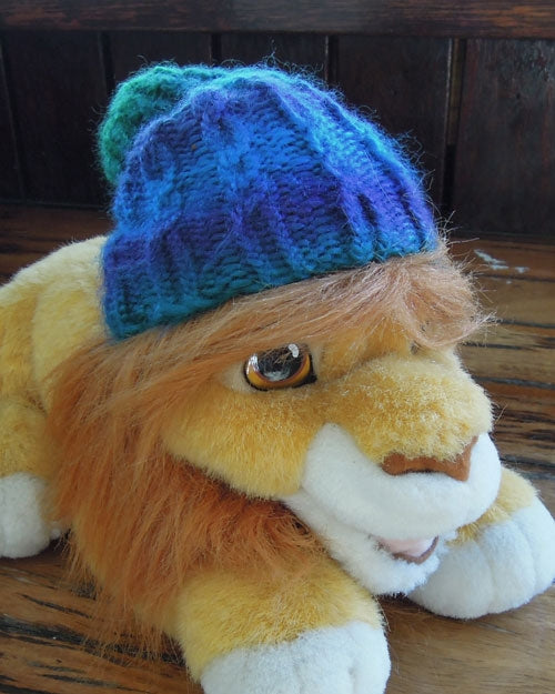 Free Loom Knitting Patterns | Simple Ribbed Cabled Hat for Knitting Loom Simple Cabled Baby Hat, Loom Knitting Pattern Yarn Designers Boutique