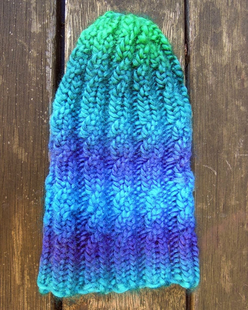 Free Loom Knitting Patterns | Simple Ribbed Cabled Hat for Knitting Loom Simple Cabled Baby Hat, Loom Knitting Pattern Yarn Designers Boutique