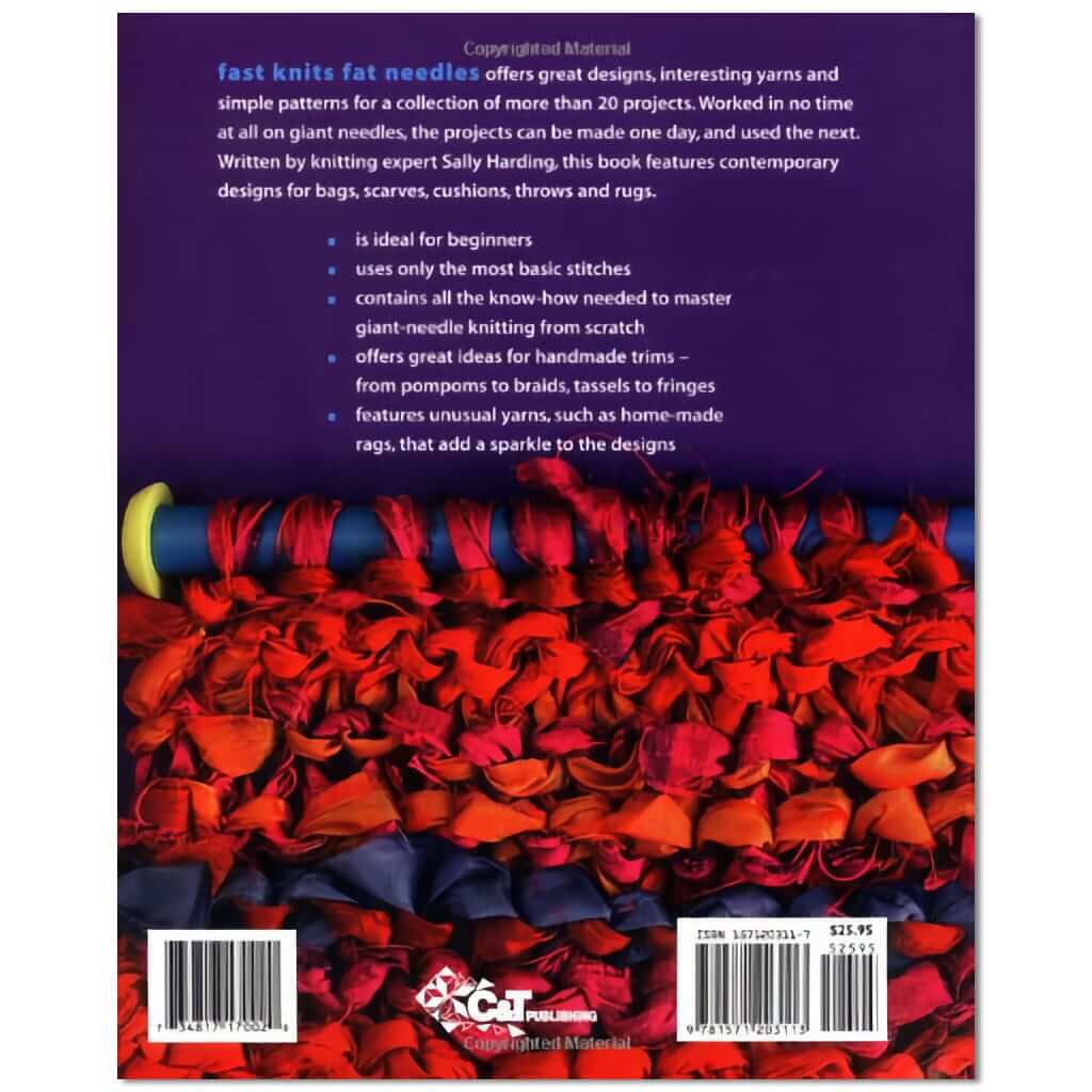 Fast Knits Fat Needles, Knitting Patterns Large Needles & Thick Yarn Fast Knits Fat Needles, Pattern Book Yarn Designers Boutique