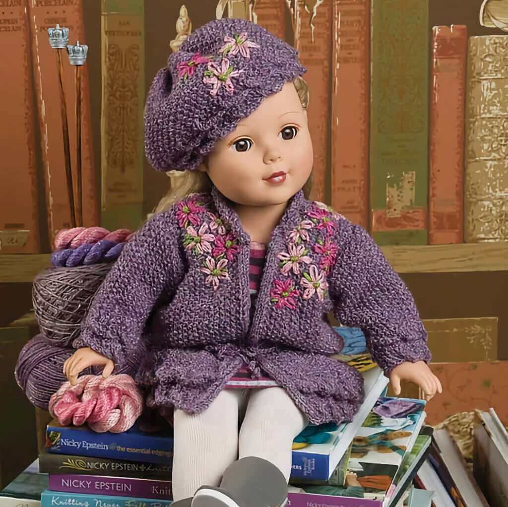 Doll Clothes Patterns | Knits for Dolls: 25 Fun Outfits for 18" Dolls Knits for Dolls by Nicky Epstein: 25 Fun, Fabulous Outfits for 18-Inch Dolls Yarn Designers Boutique