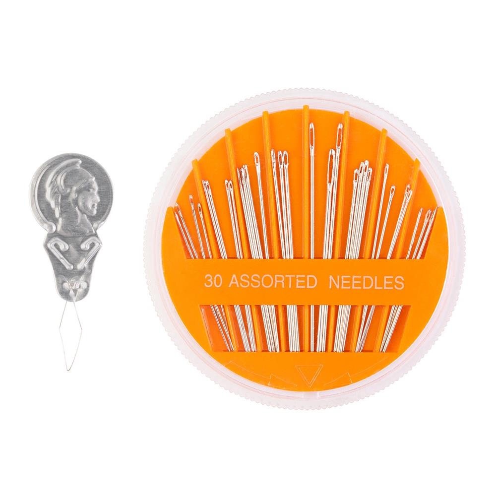 Fiskars Sewing Needles Set | 30 Hand Sewing Needles, Sizes 2-7 in Case Fiskars Sewing Needles Yarn Designers Boutique