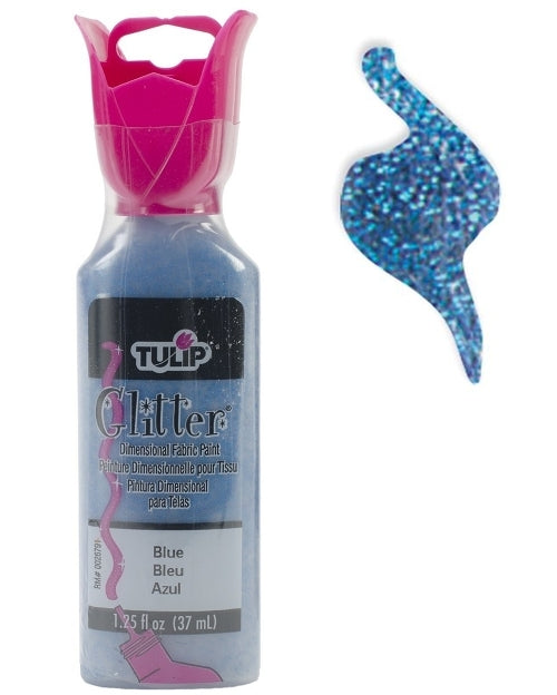 Fabric Paint | Tulip Glitter Puffy Paint, Easy Clean Up for Kids Crafts Glitter Fabric Paint, by Tulip 1.25 oz Yarn Designers Boutique