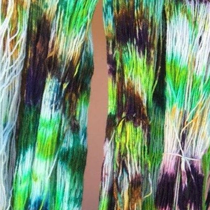 Hand Dyed Yarn, Jungle Green Shades, Worsted, DK & Sock Yarn Hand Dyed Yarn, Jungle Greens (Choose Your Base Yarn) Yarn Designers Boutique