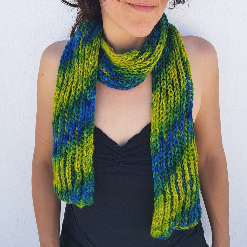 Worsted Yarn | Hand Dyed Yellow, Green & Blue Yarn | Merino Yarn Irises, Worsted Alpaca & Merino Yarn Yarn Designers Boutique