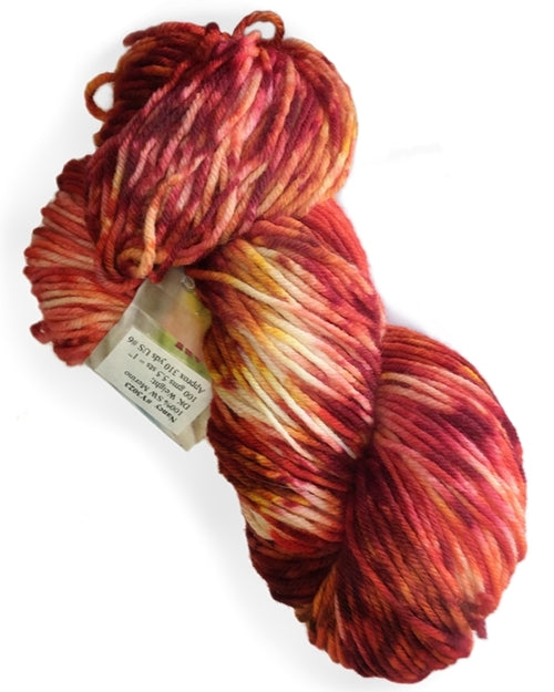 Hand Dyed Yarn, Firey Mountain, Worsted, DK & Sock Yarn Hand Dyed Yarn, Firey Mountain (Choose Your Base Yarn) Yarn Designers Boutique