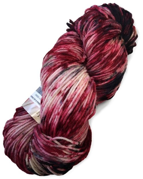 Red Yarn with Black Speckles | Hand Dyed Worsted Yarn | Merino Wool About The Color - Crimson, Grey & Black, Worsted 100% Superwash Merino Yarn Designers Boutique