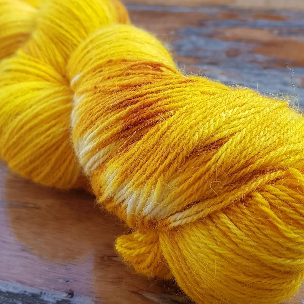 Hand Dyed Yarn, Nettie's Sunshine Yellow, Worsted, DK & Sock Yarn Hand Dyed Yarn, Nettie's Sunshine, (Choose Your Base Yarn) Yarn Designers Boutique