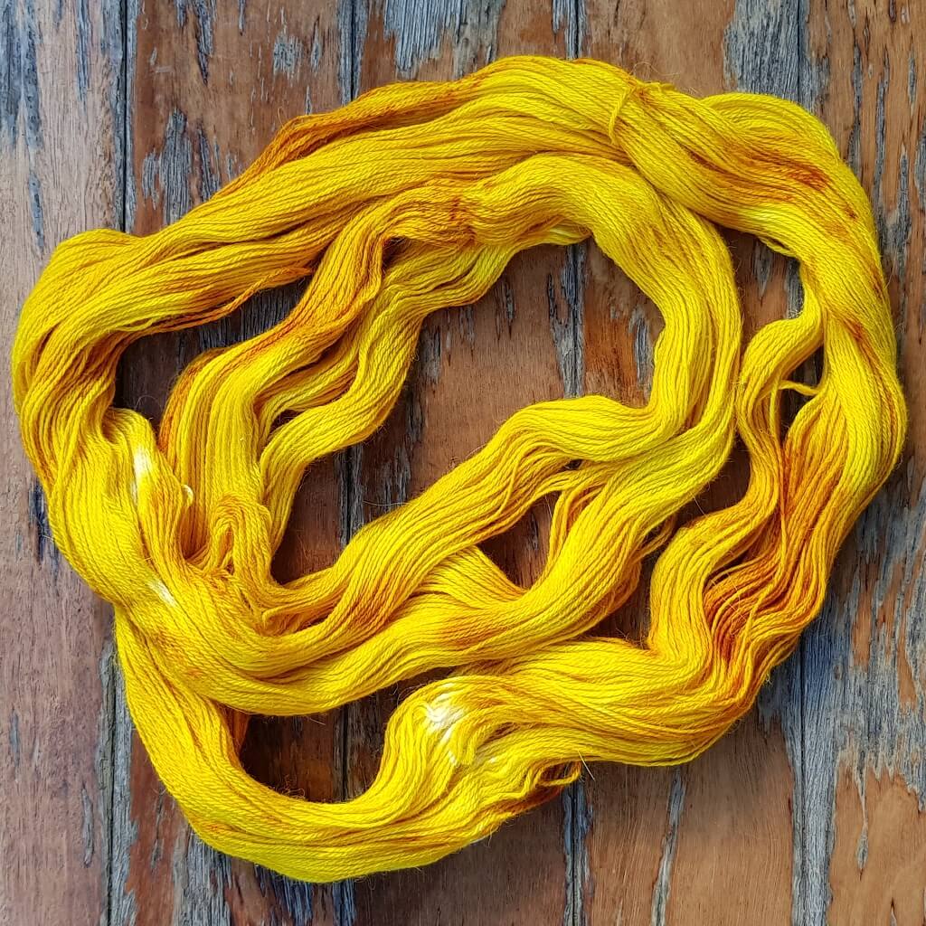 Hand Dyed Yarn, Nettie's Sunshine Yellow, Worsted, DK & Sock Yarn Hand Dyed Yarn, Nettie's Sunshine, (Choose Your Base Yarn) Yarn Designers Boutique