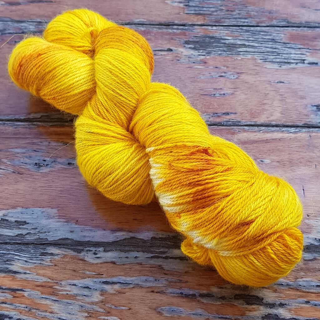 Hand Dyed Yarn, Nettie's Sunshine Yellow, Worsted, DK & Sock Yarn Hand Dyed Yarn, Nettie's Sunshine, (Choose Your Base Yarn) Yarn Designers Boutique